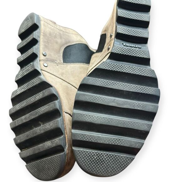 SOREL Women’s Gray Lea Hidden Wedge Chelsea Ankle Boots Size 10.5 - Picture 7 of 9